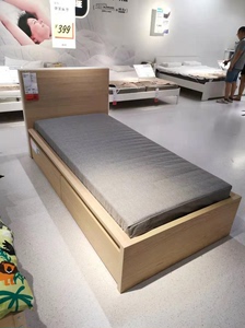宜家贝托弹簧床垫单人床垫透气性好舒适耐用淡灰色宜家单人床垫