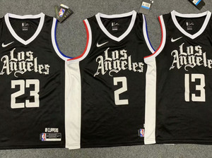 快船黑色13号乔治2号莱恩纳德23号路威球衣单件