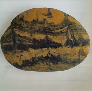 天然长江奇石,珍藏级黄金水墨山水风景,超大品32x23x8