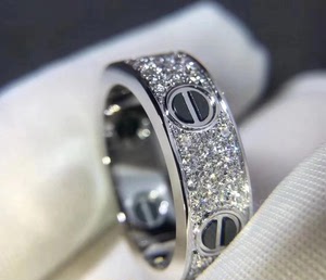 戒指指环卡地亚黑钉满天星     18k(au750)