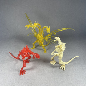 万代 真哥斯拉 扭蛋 怪兽之王 模型摆件骨骼  红莲 牛骨