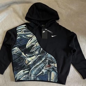 处理现货1件正品nike remake青龙白眼连帽卫衣加绒厚