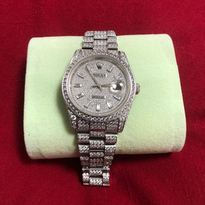 定制款仿rolex datejust 18k金钻石手表劳力士