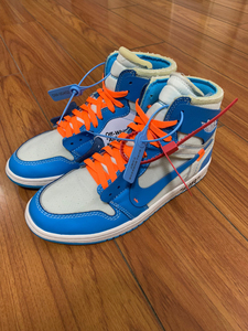 nike aj1 ow 联名 北卡蓝,41码,97新 穿一次