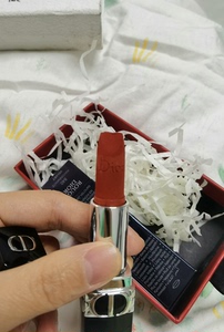 迪奥（Dior）口红全新烈艳蓝金唇膏丝绒840枫叶砖红色唇膏
