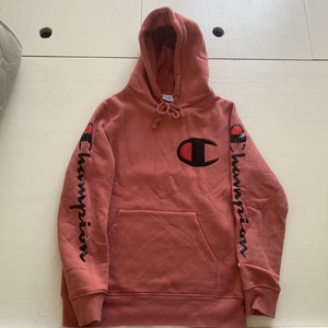 日版冠军秋冬双臂刺绣连帽卫衣男女情侣宽松潮流运动帽衫 加绒卫