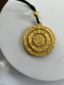 【全新】周大福 传承系列福在眼前 万福牌 时来运转平安福吊坠