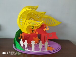 剪折纸艺立体场景观建筑模型纸雕塑构成儿童手工美术