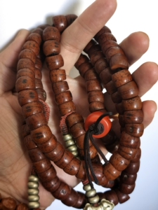 000人付款淘宝西藏凤眼菩提108颗佛珠手串老清代朱砂供尼泊尔项链念珠