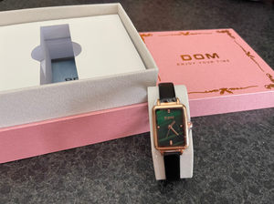 美国多姆(dom)小绿表(金莎代言)手表女士防水手表品牌国表