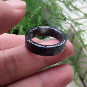 25号圈口r系列r25-1乌鸡种翡翠戒指直边玉指环