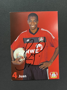 德甲勒沃库森罗马巴西胡安亲笔签名卡