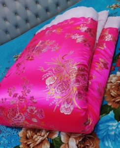 全新,包邮,杭州红豆软缎纯手工棉花棉被,被面是杭州红豆软缎的