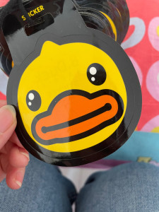 bduck小黄鸭贴纸. 全新 大鸭头贴纸