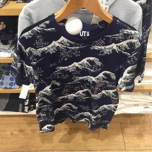 优衣库北斋蓝短袖 m l现货 男装 北斋蓝系 ut印花t恤