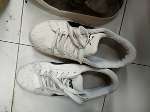 匡威高帮帆布鞋开口笑系列,彪马小白鞋,热风高帮鞋.43码,每