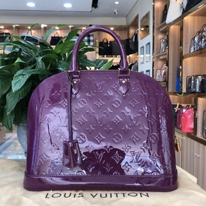 路易威登lv漆皮贝壳包手提包,中号,sn1104,98新,五