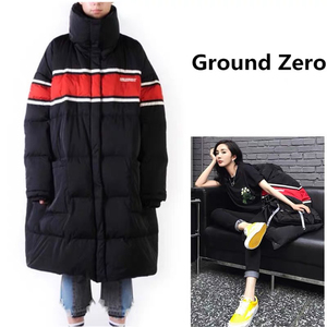 ground zero 陈伟霆杨幂同款羽绒服女秋冬宽松长款外