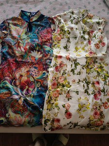 素罗依和斯尔丽旗袍真丝,原价1000多,小了有合适的两件一起