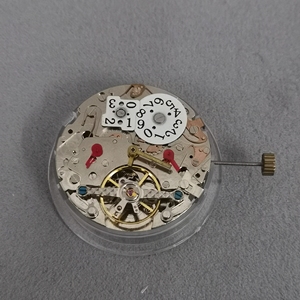 手表配件 国产机械机芯 上海多功能 6点位裸摆轮机芯 12点