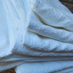 出口尾单纯棉三层提花特厚床单220*240cm外贸出欧美订单