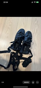 山本耀司 Yohji Yamamoto 黑色绑带帆布鞋