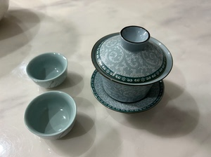 建展窑陶器 茶杯 盖碗 老物件