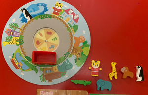 巧虎动物转盘游戏 大号转盘 无损 实木巧虎和小动物