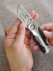 送5刀片美国craftsman工匠折叠美工刀不锈钢黑檀实木手百成工具29