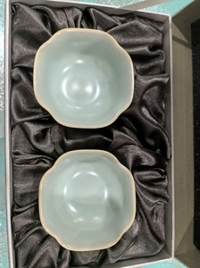 晓芳窑 汝窑天青开片菱四方杯