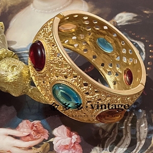 vintage中古拜占庭琉璃手镯 中古首饰 琉璃手镯