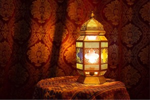 包邮金色美式轻奢风灯通电灯具西餐厅新疆餐厅灯阿拉伯风格彩色玻