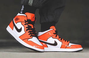 00tb416171921淘宝耐克 air jordan 11 aj11白橙橘色漆皮男女低帮