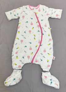 时光剪 Nuby努比婴儿睡袋儿童防踢被宝宝可脱半袖冬季加厚夹