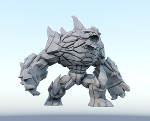 英雄联盟石头人lol墨菲特模型手办gk白模