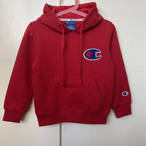 全新正品冠军champion卫衣 小童连帽外套 红色纯棉套头