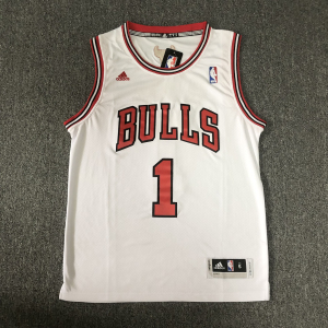 芝加哥公牛队 风城玫瑰 罗斯1号球衣 白色主场 刺绣 青年