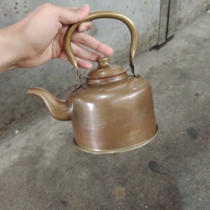 民国三年,纯铜黄亮包浆烧水壶,茶壶,酒壶,提梁酒壶,大容量