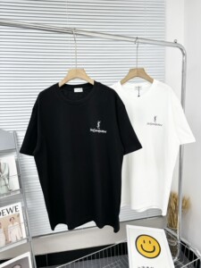 ysl/圣罗兰经典印花logo字母半袖男女同款圆领短袖t恤_阿里巴巴找货