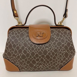 nina ricci莲娜丽姿老花中古医生包手提斜挎包