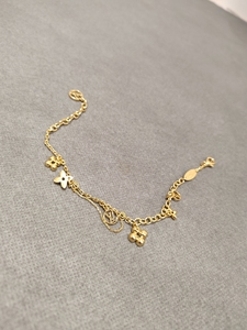 正品附凭证lv老花太阳花字母手链路易威登blooming女士