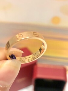 卡地亚彩金戒指750