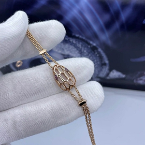 卡地亚蛇骨玫瑰金项链18k黄金真金真钻超好看