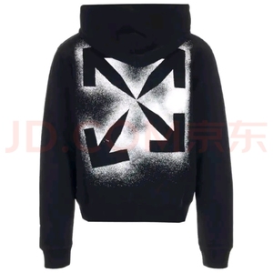 offwhite男装雅致低调黑色箭头连帽男士卫衣ombb03