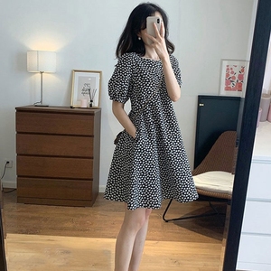 00xiamisay淘宝艾妮缇素秋新款宽松显瘦针织连衣裙女装大码中长裙