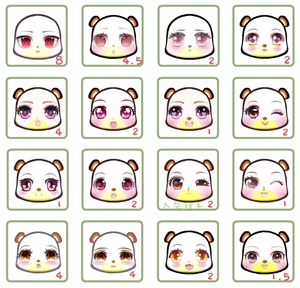 奥比岛熊表情  !图上标价了!点开后面几张图就有价格了!