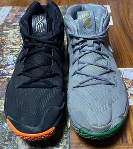 出一双自配好成色耐克欧文4代凯尔特人绿和黑橙鸳鸯配色篮球鞋