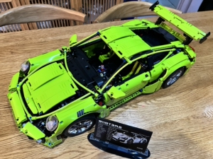 兼容乐高42056,得高保时捷911rsr绿色,刚拼好,不缺