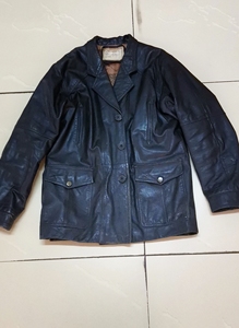 古着皮衣,怀旧真皮男士皮衣 80-90年代精典款真皮皮衣 家