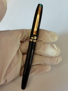 欧鳄钢笔特细铱金钢笔鳄鱼牌517黑色金夹墨水钢笔礼品笔